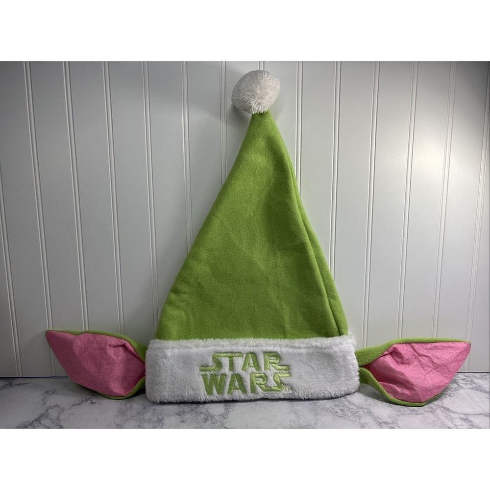 Star Wars The Mandalorian Baby Yoda Christmas Santa Hat Adult One Size Costume